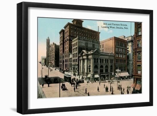 Vintage Omaha, Nebraska-null-Framed Art Print