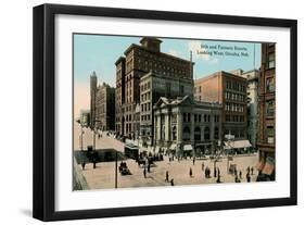 Vintage Omaha, Nebraska-null-Framed Art Print