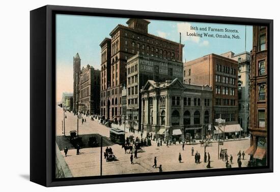 Vintage Omaha, Nebraska-null-Framed Stretched Canvas