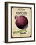 Vintage Onion Seed Packet-null-Framed Giclee Print
