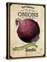 Vintage Onion Seed Packet-null-Stretched Canvas