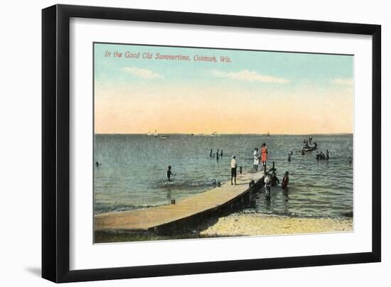 Vintage Oshkosh Pier-null-Framed Art Print