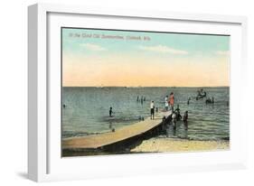 Vintage Oshkosh Pier-null-Framed Art Print