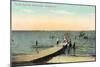 Vintage Oshkosh Pier-null-Mounted Art Print