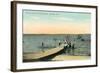 Vintage Oshkosh Pier-null-Framed Art Print