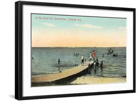 Vintage Oshkosh Pier-null-Framed Art Print