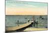 Vintage Oshkosh Pier-null-Mounted Art Print