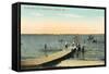 Vintage Oshkosh Pier-null-Framed Stretched Canvas