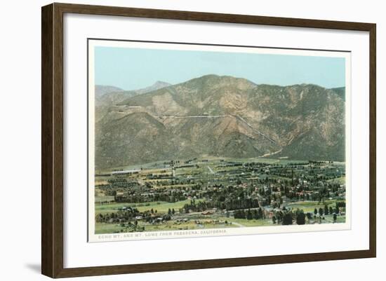 Vintage Overview of Pasadena, California-null-Framed Art Print