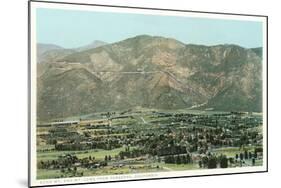Vintage Overview of Pasadena, California-null-Mounted Art Print