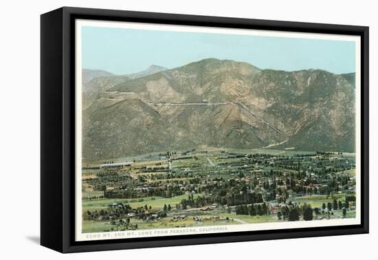 Vintage Overview of Pasadena, California-null-Framed Stretched Canvas