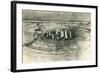 Vintage Overview of Stonehenge-null-Framed Art Print