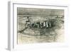 Vintage Overview of Stonehenge-null-Framed Art Print