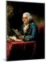 Vintage painting of Benjamin Franklin, one of America's Founding Fathers.-Vernon Lewis Gallery-Mounted Art Print