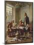 Vintage painting of the writing of the Declaration of Independence.-Vernon Lewis Gallery-Mounted Art Print