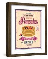 Vintage Pancakes Poster-avean-Framed Art Print