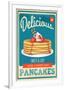 Vintage Pancakes Sign-null-Framed Premium Giclee Print