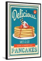 Vintage Pancakes Sign-null-Framed Premium Giclee Print