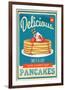 Vintage Pancakes Sign-null-Framed Premium Giclee Print