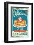 Vintage Pancakes Sign-null-Framed Art Print