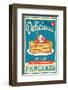 Vintage Pancakes Sign-null-Framed Art Print