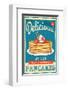 Vintage Pancakes Sign-null-Framed Art Print