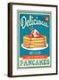 Vintage Pancakes Sign-null-Framed Art Print