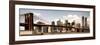 Vintage Panoramic, Skyline of NYC, Manhattan and Brooklyn Bridge, One World Trade Center, US-Philippe Hugonnard-Framed Photographic Print