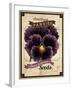 Vintage Pansies Seed Packet-null-Framed Giclee Print