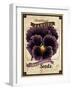 Vintage Pansies Seed Packet-null-Framed Giclee Print