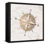 Vintage Paper With Compass Rose-vso-Framed Stretched Canvas