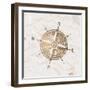 Vintage Paper With Compass Rose-vso-Framed Art Print