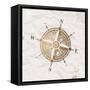 Vintage Paper With Compass Rose-vso-Framed Stretched Canvas