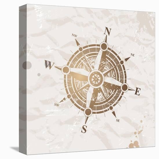 Vintage Paper With Compass Rose-vso-Stretched Canvas