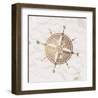 Vintage Paper With Compass Rose-vso-Framed Art Print