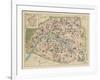 Vintage Paris Map-The Vintage Collection-Framed Giclee Print