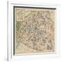 Vintage Paris Map-The Vintage Collection-Framed Art Print