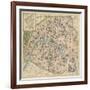 Vintage Paris Map-The Vintage Collection-Framed Art Print