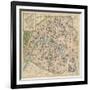 Vintage Paris Map-The Vintage Collection-Framed Art Print