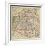 Vintage Paris Map-The Vintage Collection-Framed Art Print