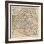 Vintage Paris Map-The Vintage Collection-Framed Art Print