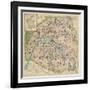 Vintage Paris Map-The Vintage Collection-Framed Art Print