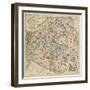 Vintage Paris Map-The Vintage Collection-Framed Art Print