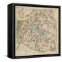 Vintage Paris Map-The Vintage Collection-Framed Stretched Canvas