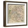 Vintage Paris Map-The Vintage Collection-Framed Art Print