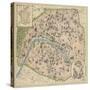 Vintage Paris Map-The Vintage Collection-Stretched Canvas