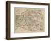 Vintage Paris Map-The Vintage Collection-Framed Art Print