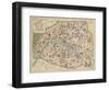 Vintage Paris Map-The Vintage Collection-Framed Art Print