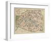 Vintage Paris Map-The Vintage Collection-Framed Art Print