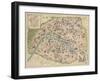 Vintage Paris Map-The Vintage Collection-Framed Art Print